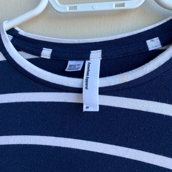 American Apparel Cropped Striped Long Sleeve - Picture 2 of 3